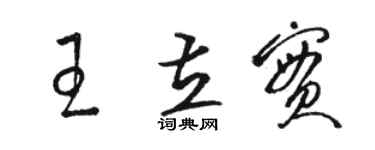 骆恒光王立实草书个性签名怎么写