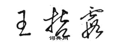 骆恒光王哲霞草书个性签名怎么写
