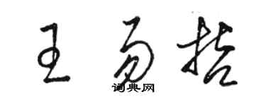 骆恒光王易哲草书个性签名怎么写