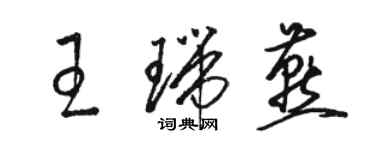 骆恒光王瑞燕草书个性签名怎么写