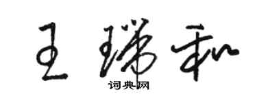 骆恒光王瑞和草书个性签名怎么写