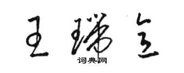 骆恒光王瑞意草书个性签名怎么写