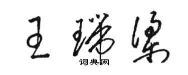 骆恒光王瑞梁草书个性签名怎么写