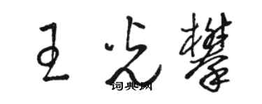 骆恒光王光攀草书个性签名怎么写