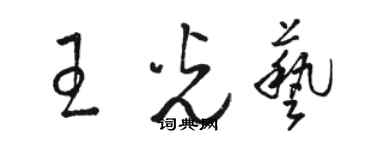 骆恒光王光艺草书个性签名怎么写
