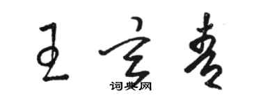 骆恒光王玄青草书个性签名怎么写