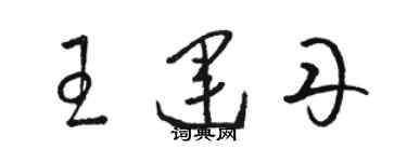 骆恒光王运丹草书个性签名怎么写