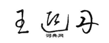 骆恒光王迎丹草书个性签名怎么写