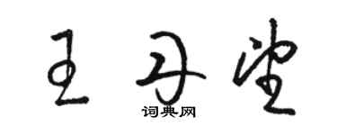 骆恒光王丹望草书个性签名怎么写