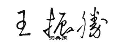 骆恒光王振胜草书个性签名怎么写