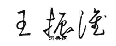 骆恒光王振淮草书个性签名怎么写