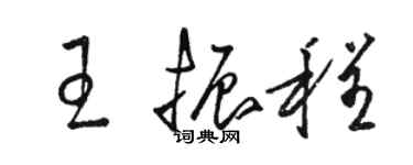 骆恒光王振程草书个性签名怎么写