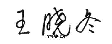 骆恒光王晓冬草书个性签名怎么写