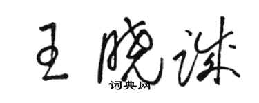 骆恒光王晓诚草书个性签名怎么写
