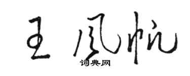 骆恒光王风帆草书个性签名怎么写