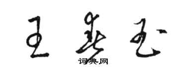 骆恒光王春玉草书个性签名怎么写