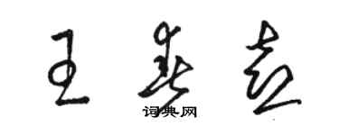 骆恒光王春喜草书个性签名怎么写