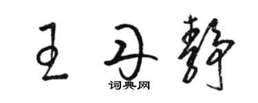 骆恒光王丹静草书个性签名怎么写