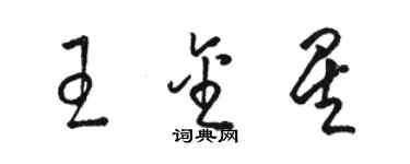 骆恒光王金星草书个性签名怎么写