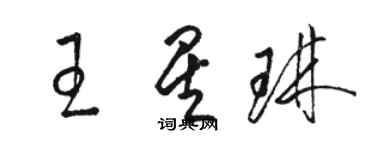 骆恒光王星琳草书个性签名怎么写