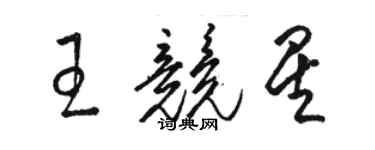 骆恒光王竞星草书个性签名怎么写