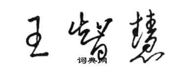 骆恒光王智慧草书个性签名怎么写
