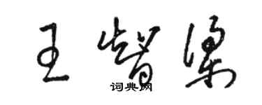 骆恒光王智梁草书个性签名怎么写