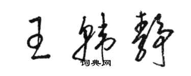骆恒光王韩静草书个性签名怎么写