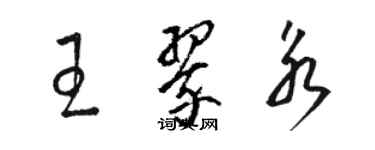 骆恒光王翠永草书个性签名怎么写