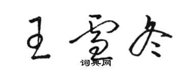 骆恒光王雪冬草书个性签名怎么写