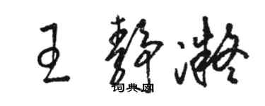 骆恒光王静凝草书个性签名怎么写