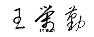 骆恒光王荣勤草书个性签名怎么写