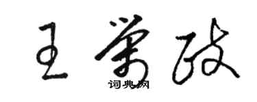 骆恒光王荣政草书个性签名怎么写