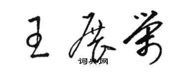 骆恒光王展荣草书个性签名怎么写