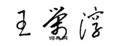 骆恒光王荣淳草书个性签名怎么写