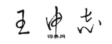 骆恒光王申志草书个性签名怎么写