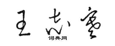 骆恒光王志寒草书个性签名怎么写