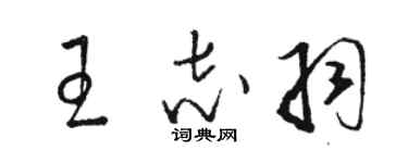 骆恒光王志羽草书个性签名怎么写