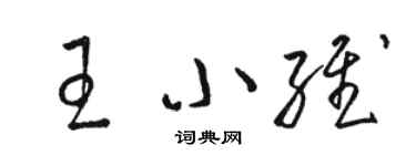 骆恒光王小维草书个性签名怎么写