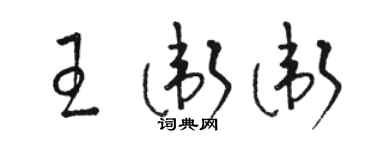 骆恒光王卫卫草书个性签名怎么写