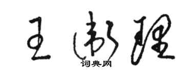 骆恒光王卫理草书个性签名怎么写
