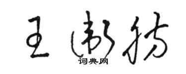 骆恒光王卫肪草书个性签名怎么写