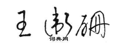 骆恒光王卫硼草书个性签名怎么写