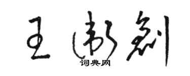 骆恒光王卫创草书个性签名怎么写
