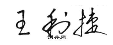 骆恒光王利捷草书个性签名怎么写
