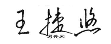 骆恒光王捷悠草书个性签名怎么写