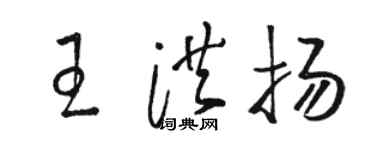 骆恒光王洪扬草书个性签名怎么写