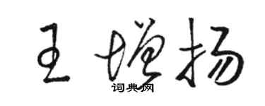 骆恒光王增扬草书个性签名怎么写