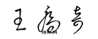 骆恒光王乔奇草书个性签名怎么写