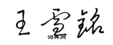 骆恒光王雪铭草书个性签名怎么写